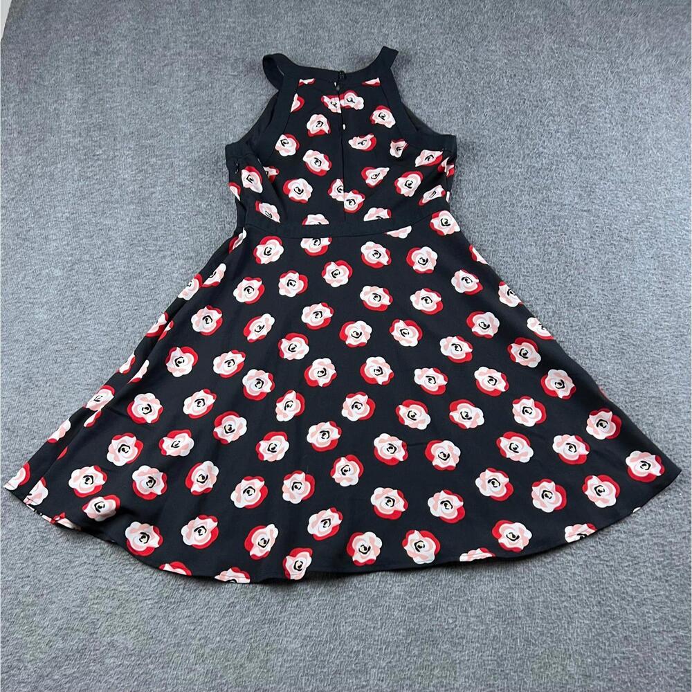 ELLE Women's Black Floral Sleeveless‎ Dress Size 4 - Picture 2 of 5